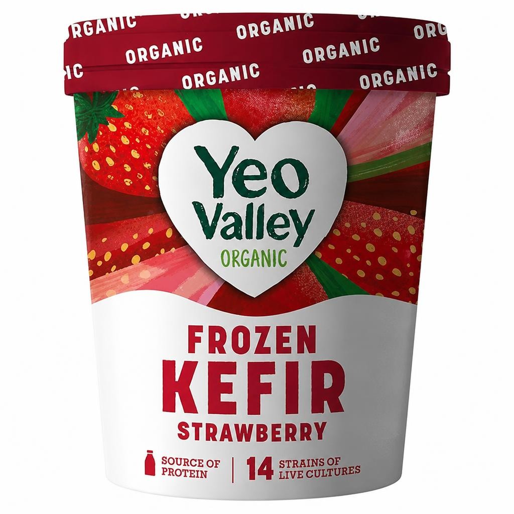 Yeo Valley Organic Strawberry Frozen Kefir