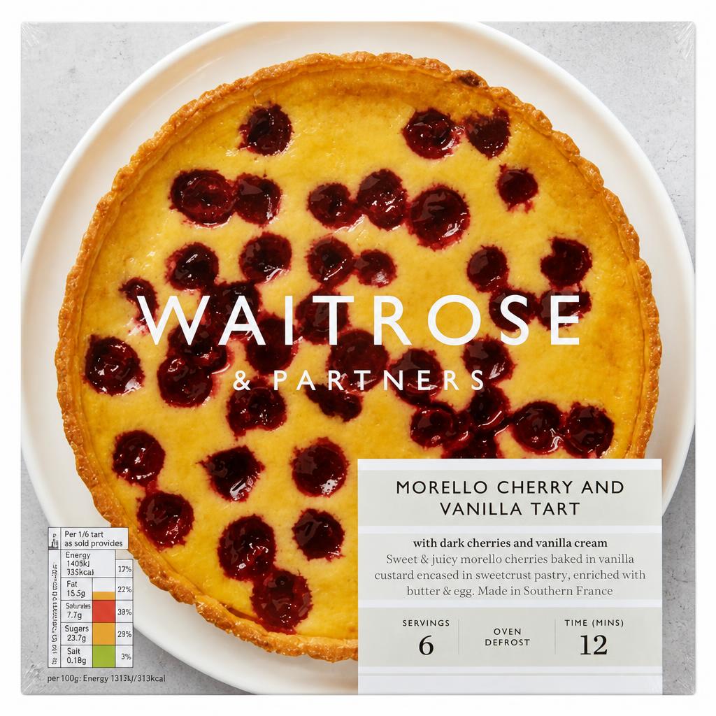 Waitrose Frozen Morello Cherry Vanilla Tart