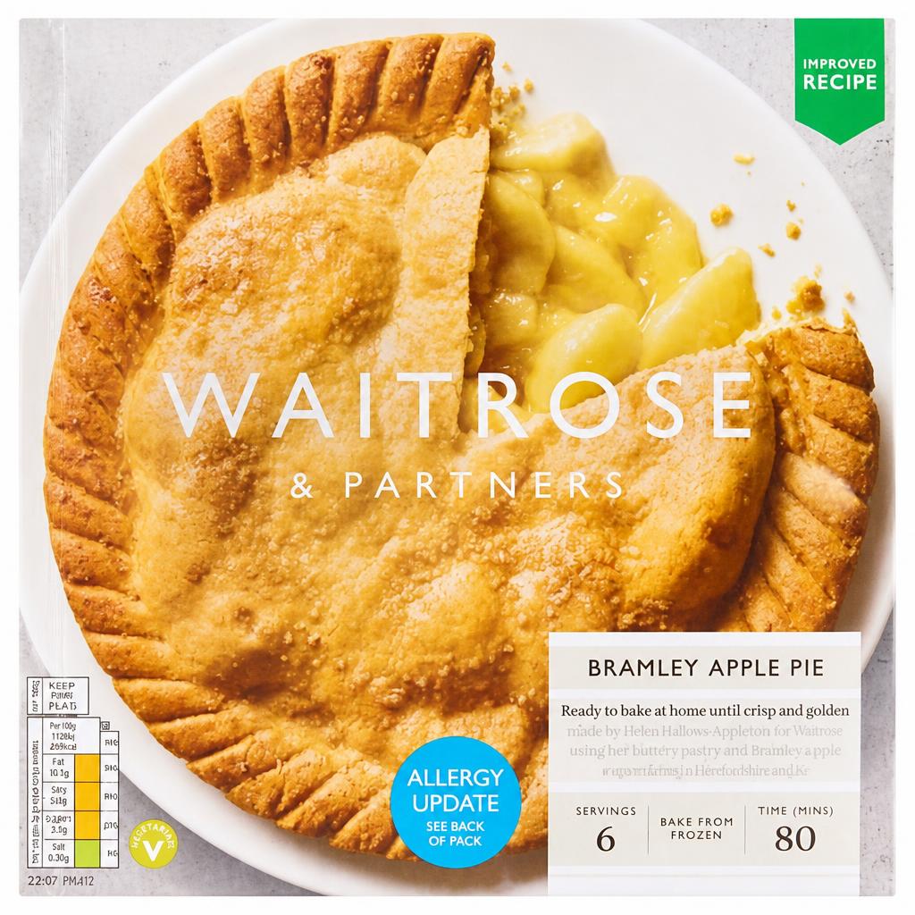 Waitrose Frozen Bramley apple Pie