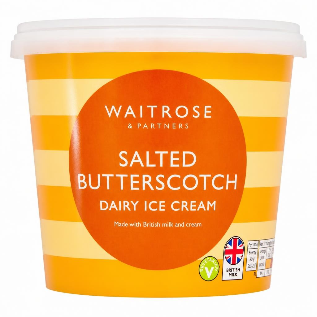 Waitrose Salted Butterscotch Dairy Ice Cream