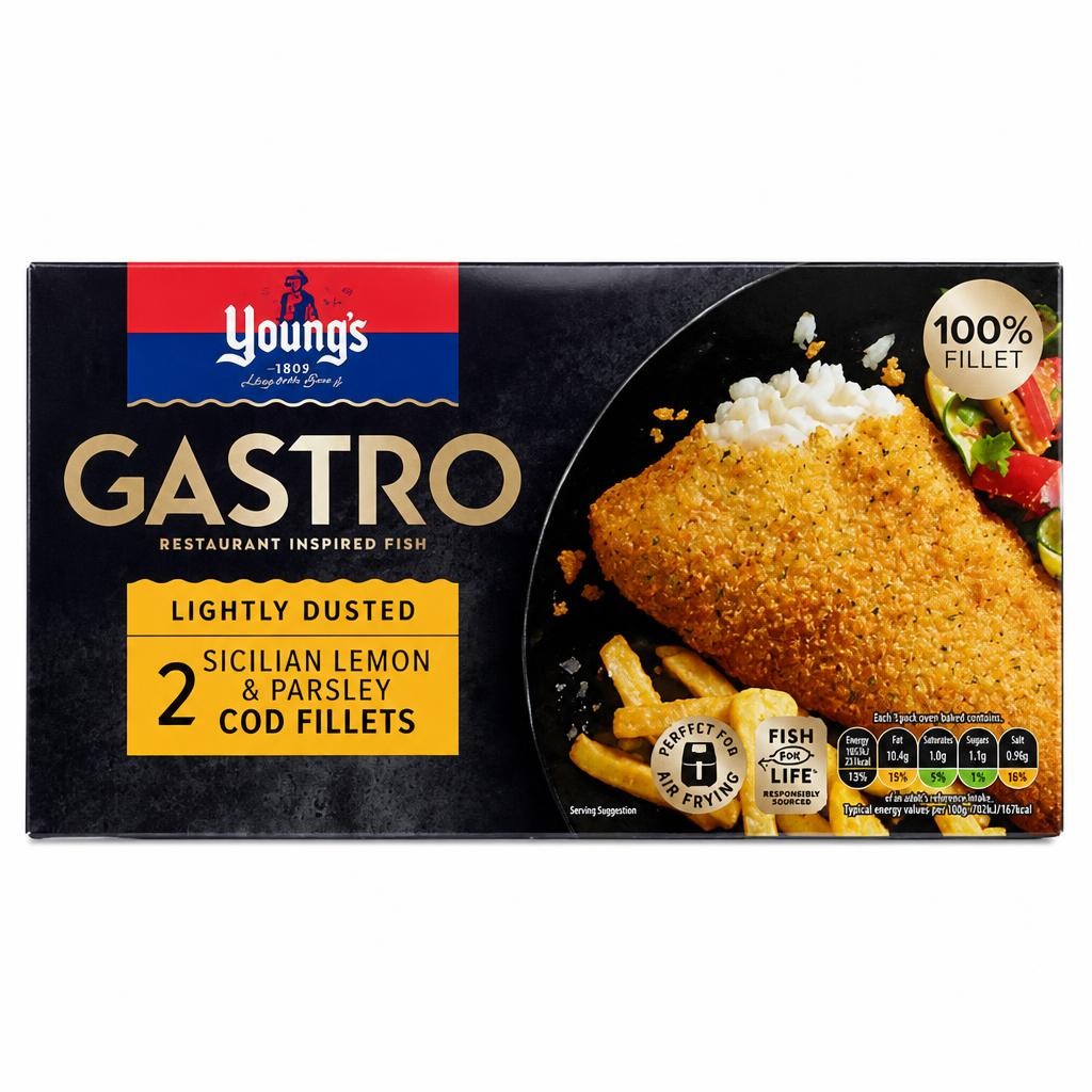 Young's Gastro 2 Lemon & Parsley Cod Fillets