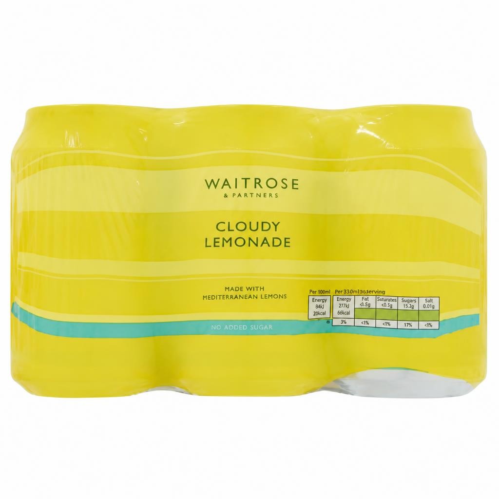 Waitrose Cloudy Lemonade No Added Sugar
