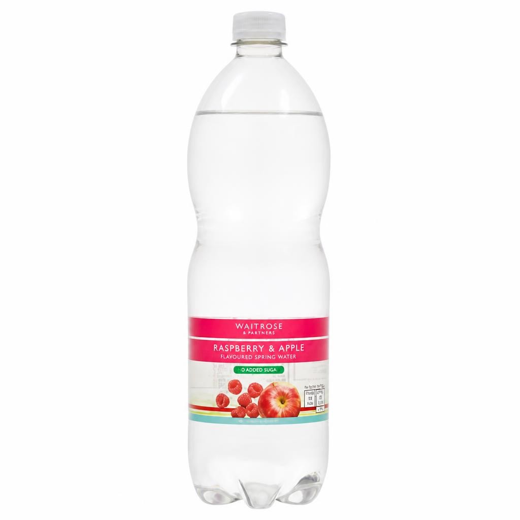 Waitrose Sparkling Raspberry & Apple Flavoured Water NAS
