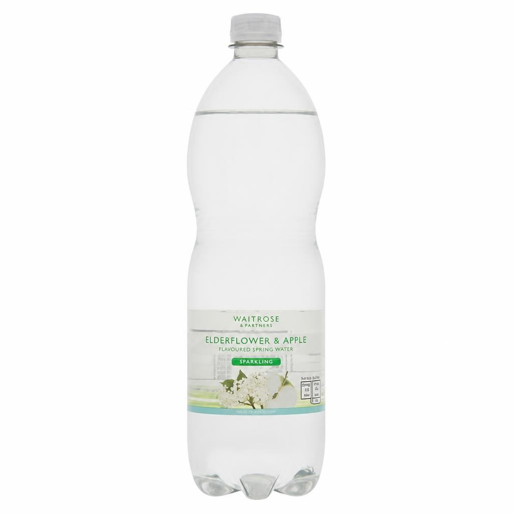 Waitrose Sparkling Elderflower & Apple Flavoured Water NAS