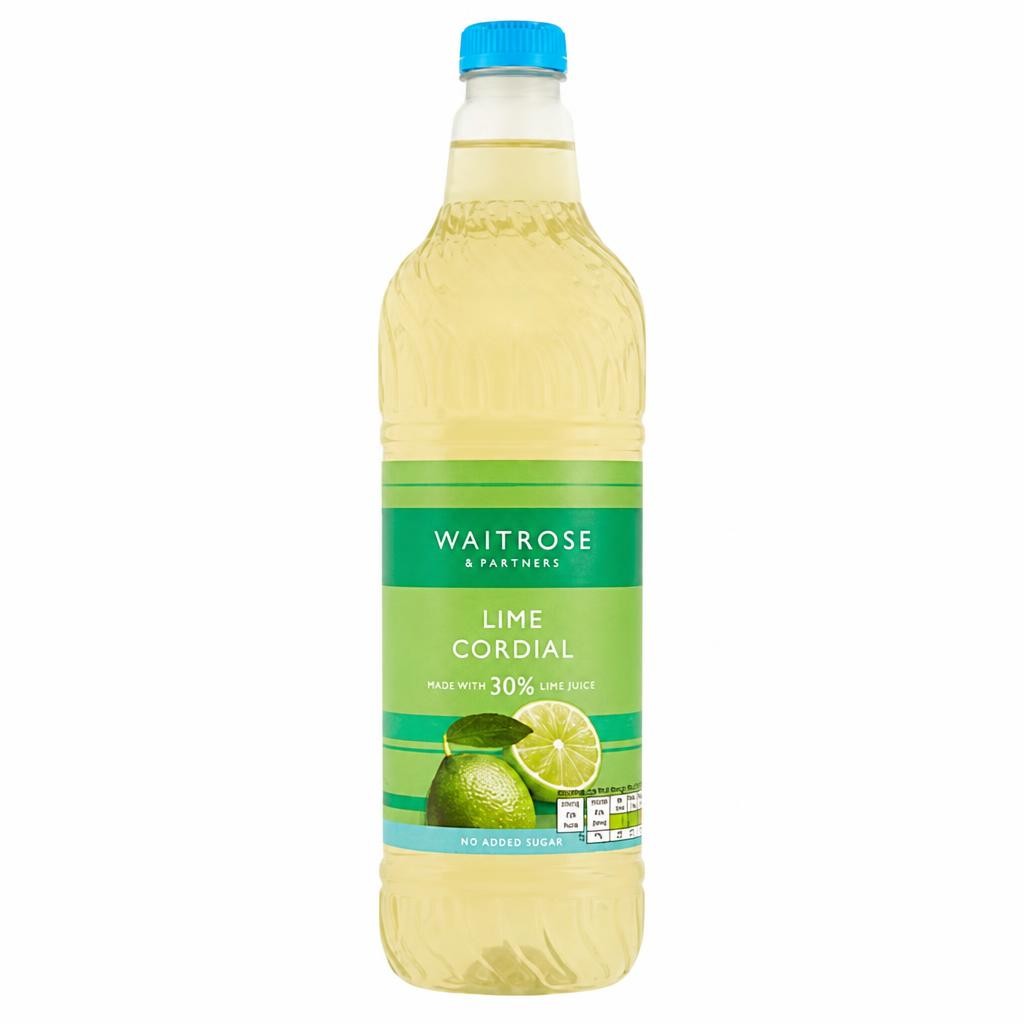 Waitrose No Added Sugar Lime Juice Cordial