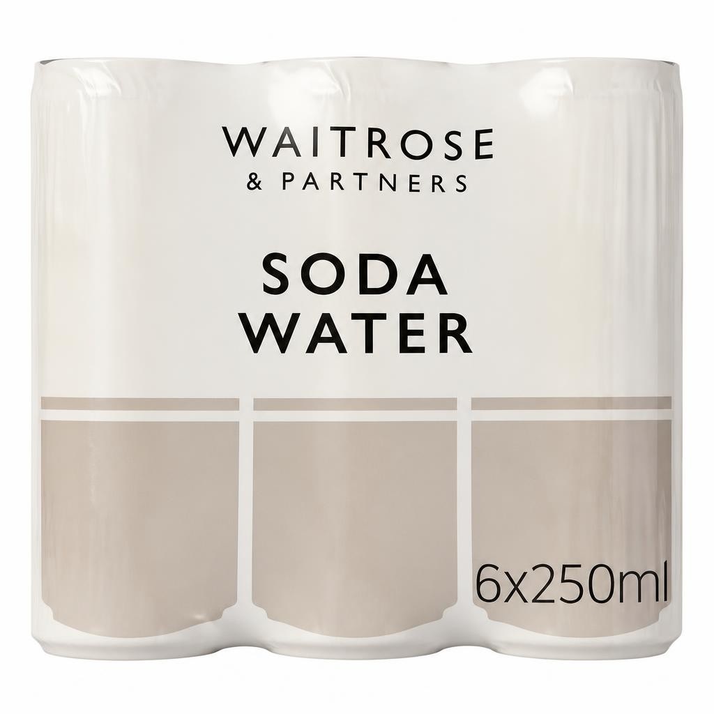 Waitrose Soda Water Cans