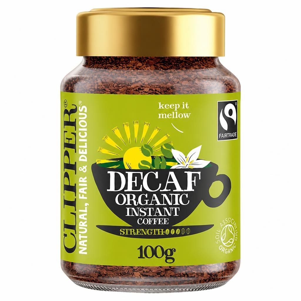 Clipper Fairtrade Organic Decaf Instant Coffee 100g