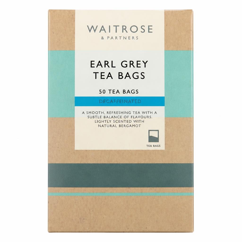 Waitrose Decaffeinated Earl Grey 50 Tea Bags