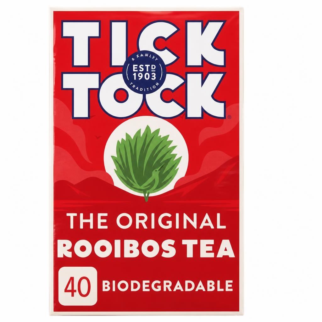 Tick Tock Original Rooibos 40 Tea Bags