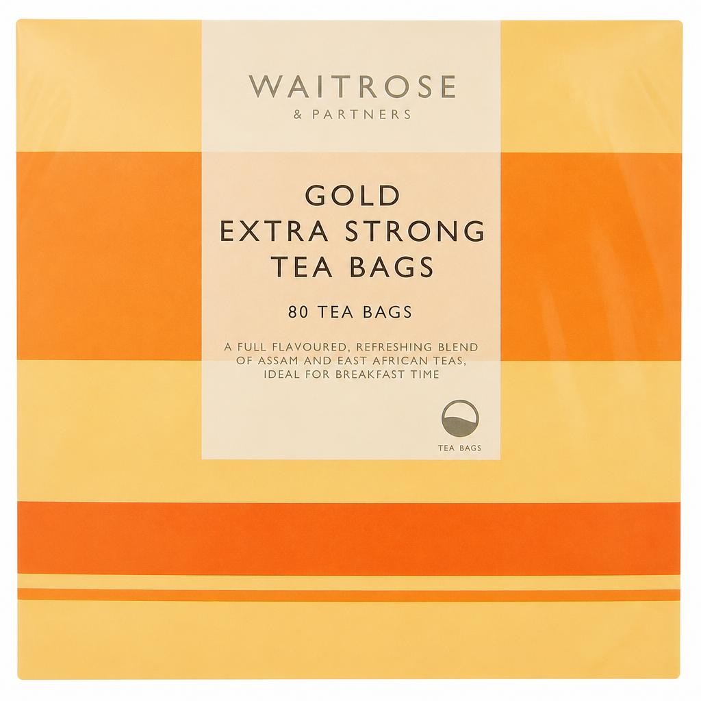 Waitrose Gold Extra Strong 80 Tea Bags