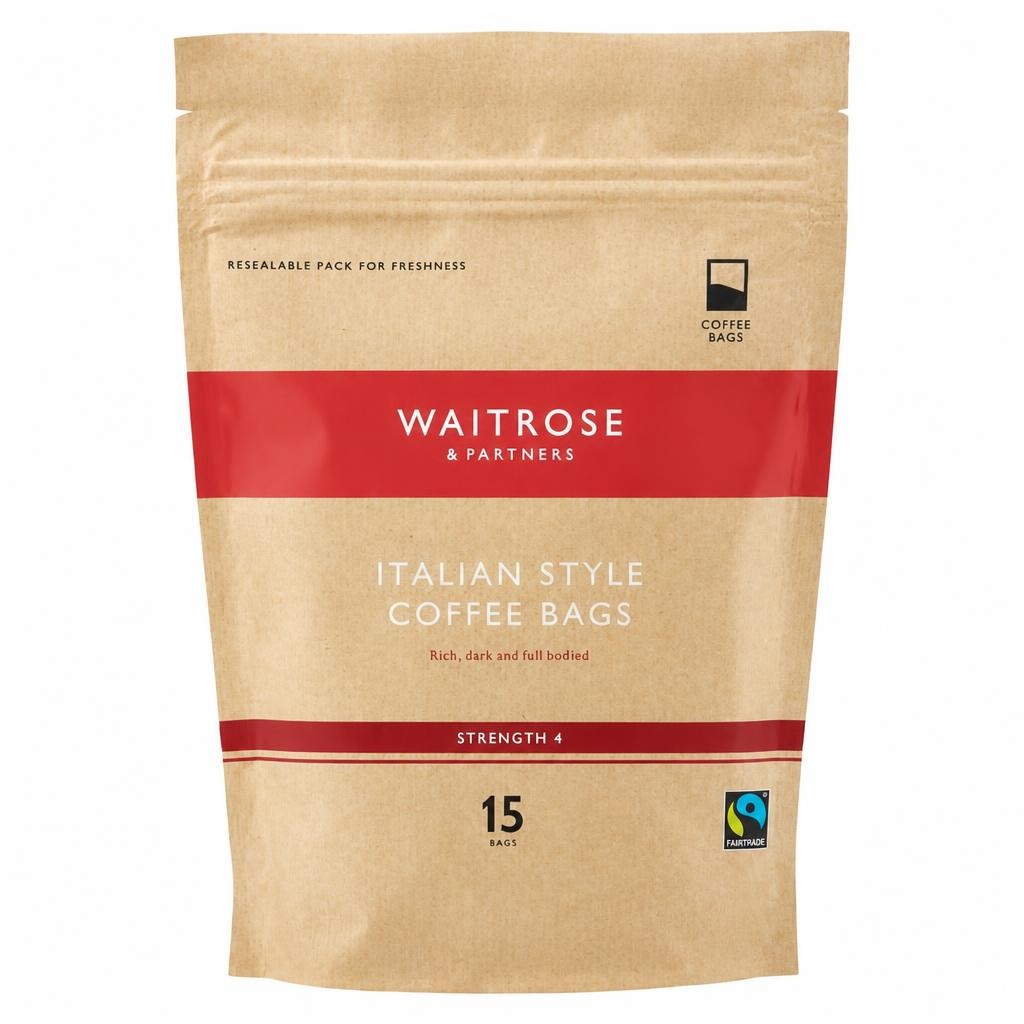 Waitrose Fairtrade Italian Style Coffee Bags