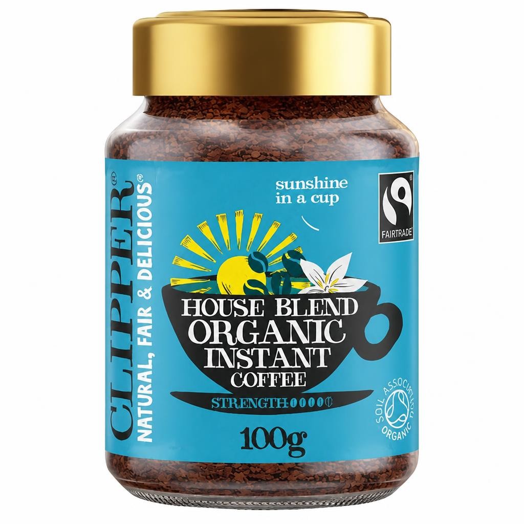 Clipper Fairtrade Organic House Blend Instant Coffee 100g