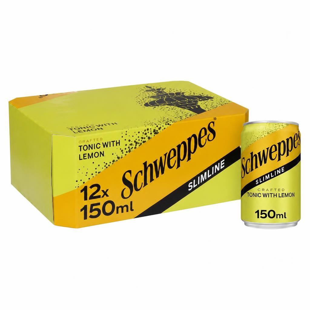 Schweppes Slimline Tonic Water with Lemon Zest 12x150ml