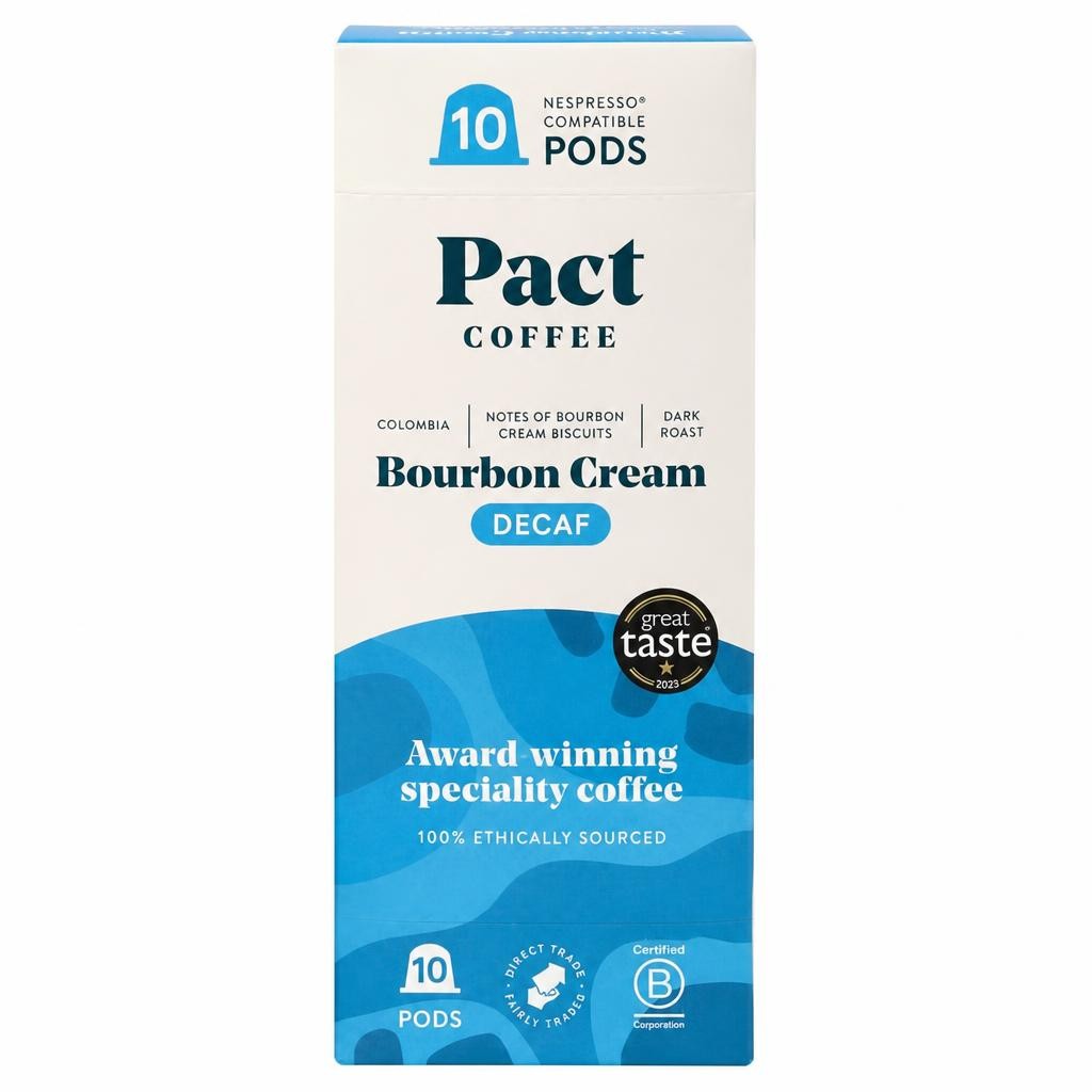 Pact Coffee Bourbon Cream Decaf Pods 10s