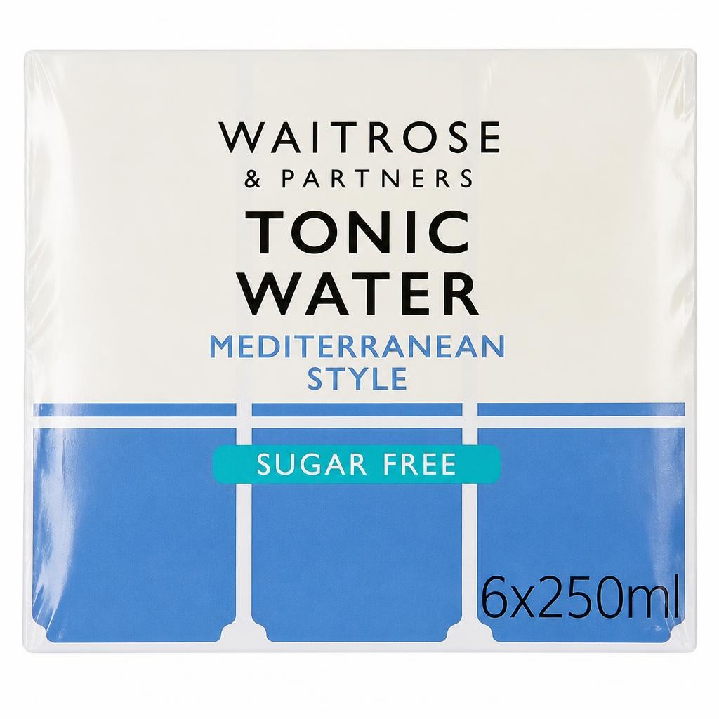 Waitrose Sugar Free Mediterranean Style Tonic Water Cans