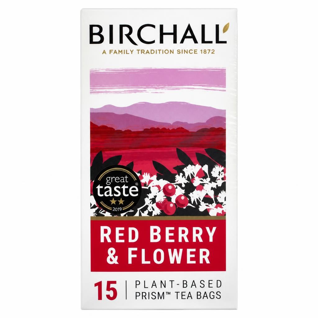 Birchall Red Berry & Flower Plant-Based Prism Tea Bags