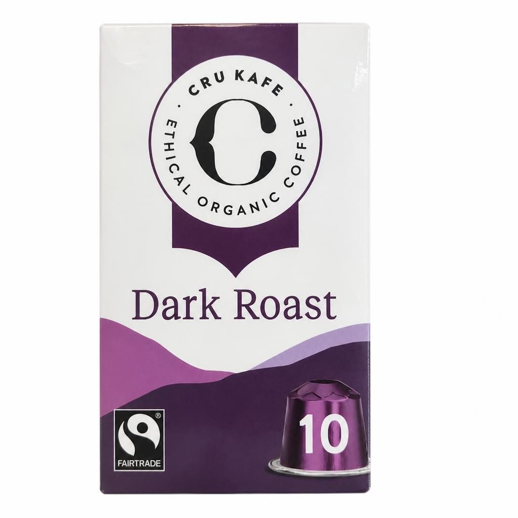 CRU Organic FT Dark Roast Nespresso Coffee Pods 10s