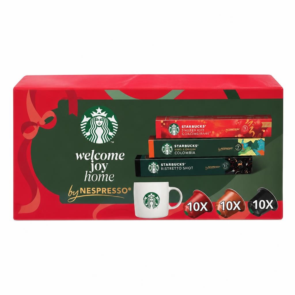 Starbucks by Nespresso Bundle Gift Box 30 x Coffee Pods with Gift Mug