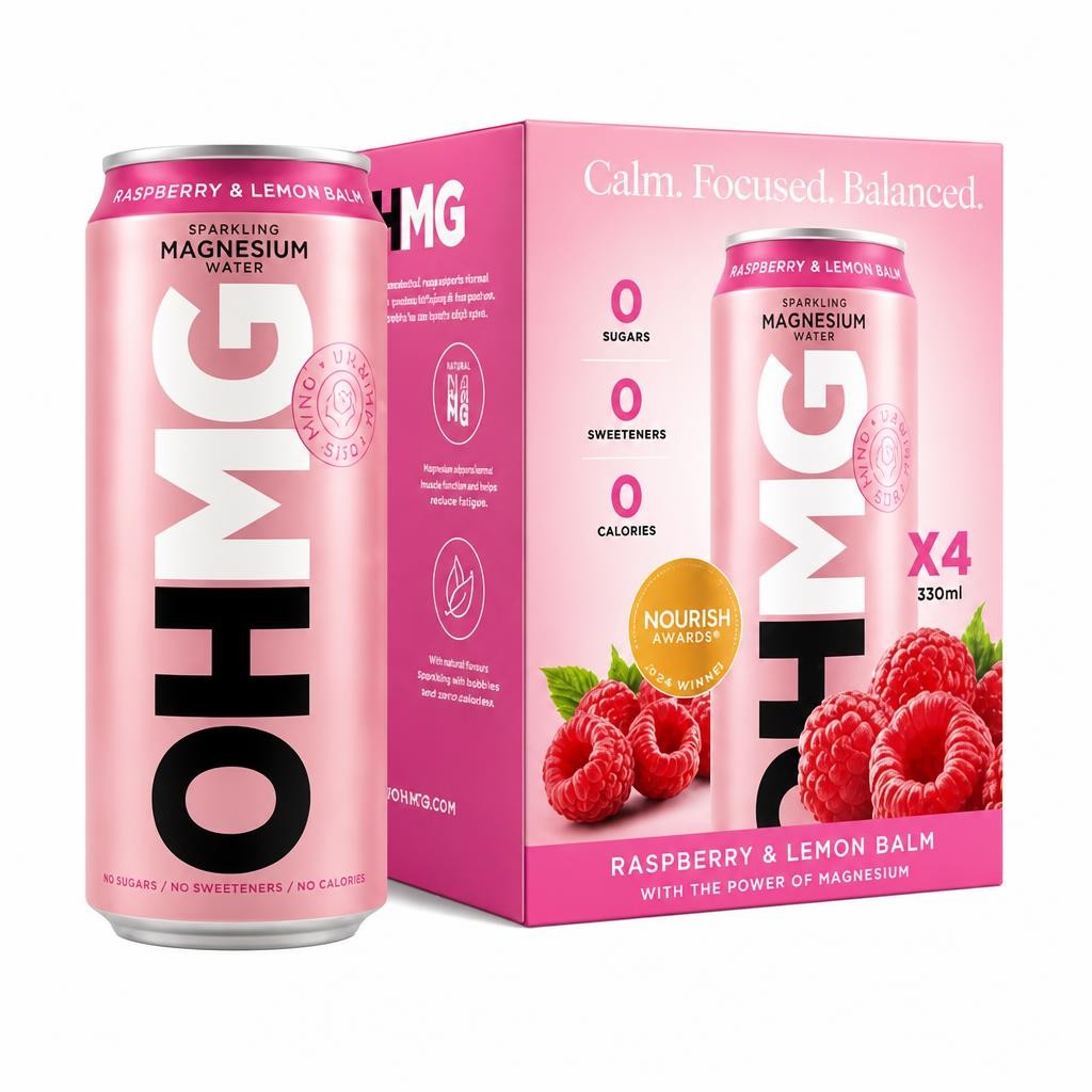 OHMG Raspberry & Lemon Sparkling Magnesium Water