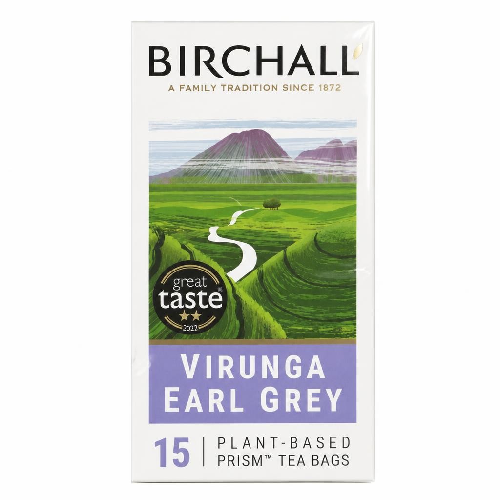 Birchall Virunga Earl Grey Plant-Based Prism Tea Bags