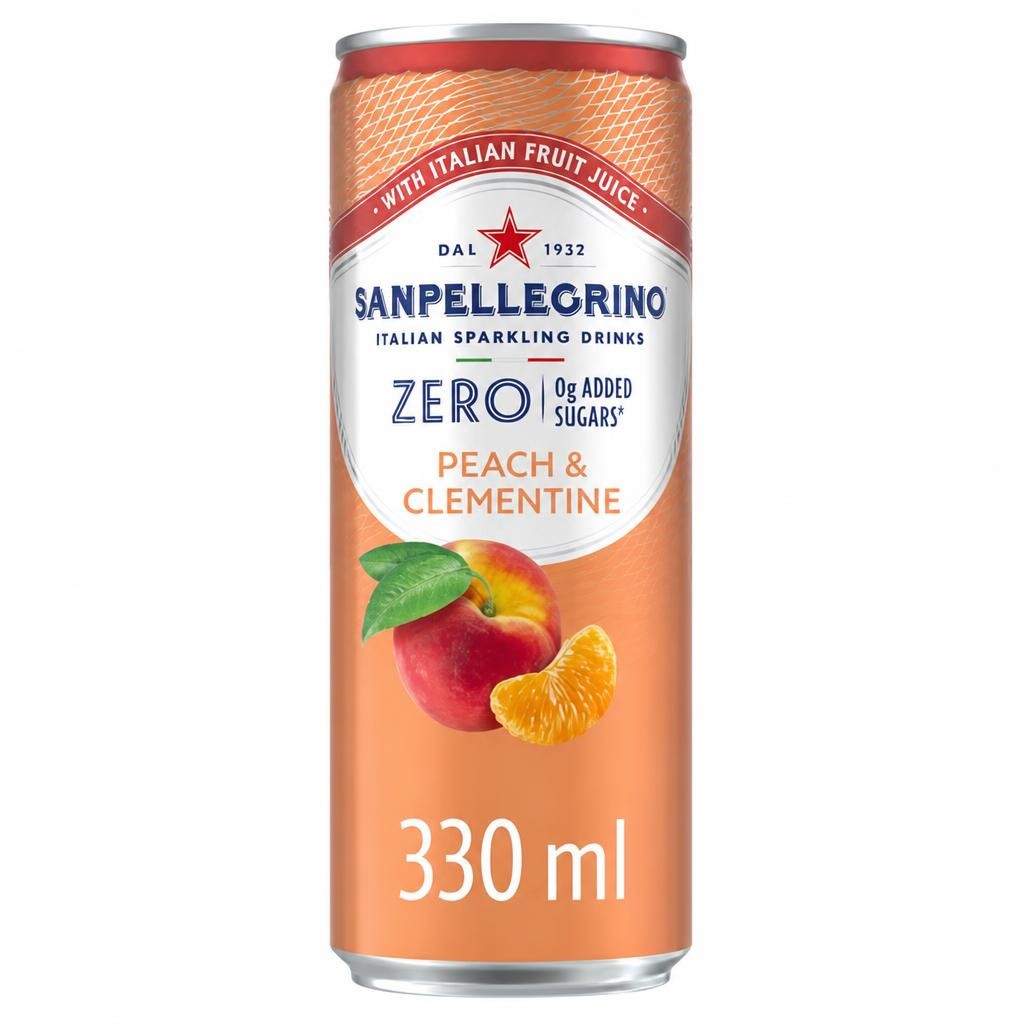 San Pellegrino Sparkling Peach & Clementine Can