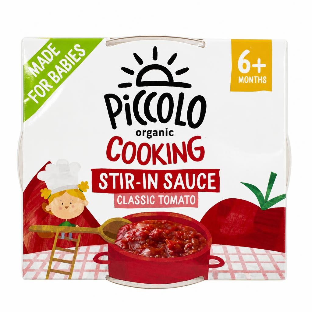 Piccolo Organic Tomato & Basil Pasta Cooking Sauce