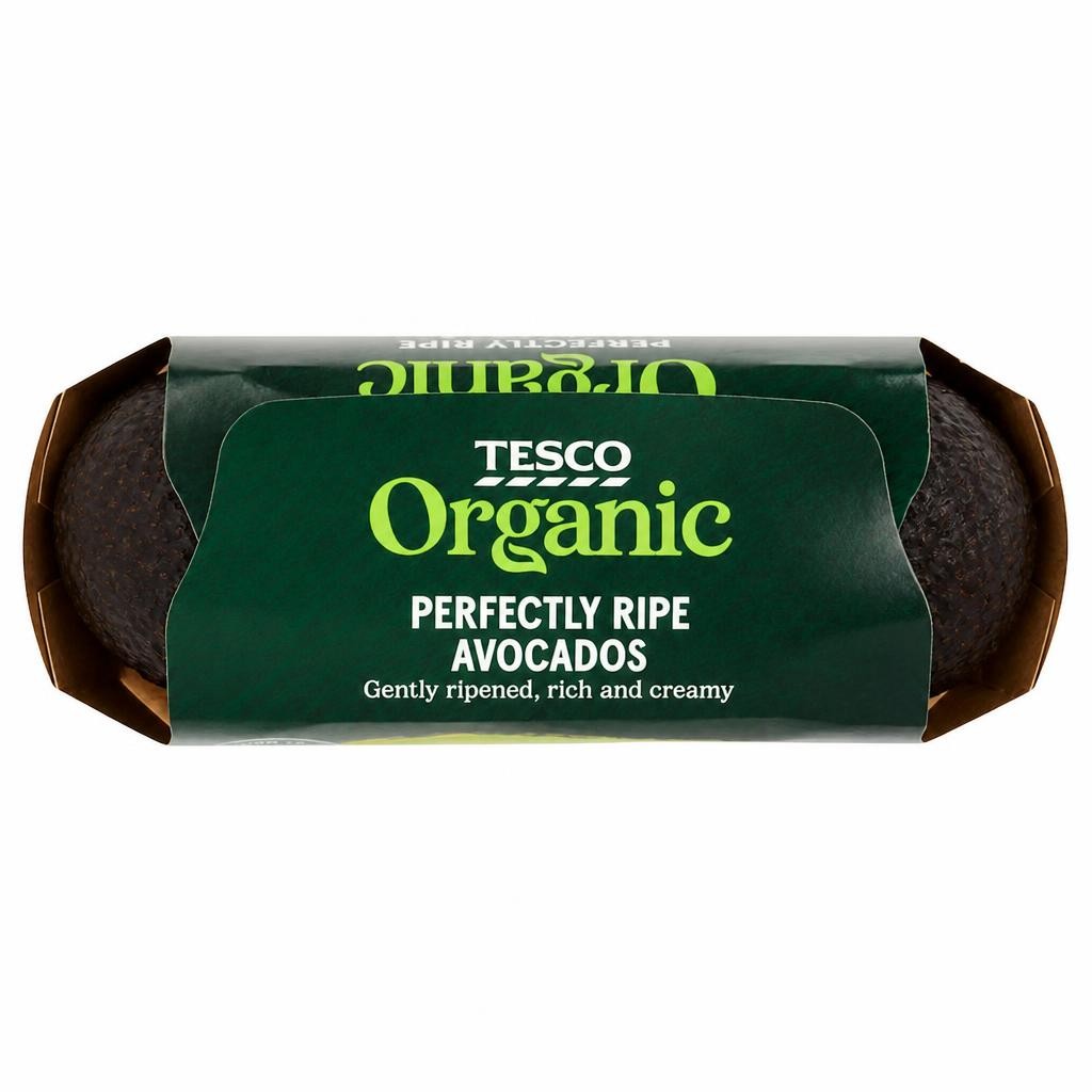 Tesco Organic Ripe & Ready Avocados Minimum 2 Pack