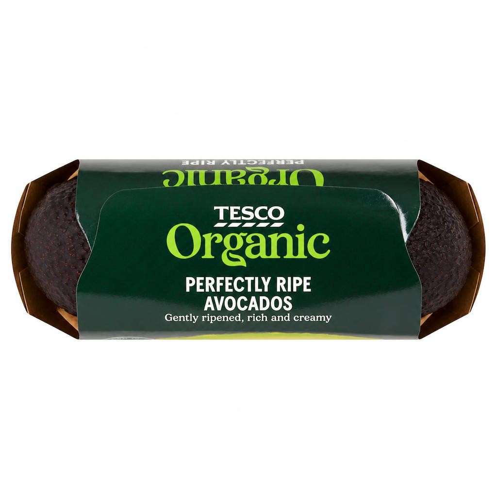 Tesco Organic Ripe & Ready Avocados Minimum 2 Pack