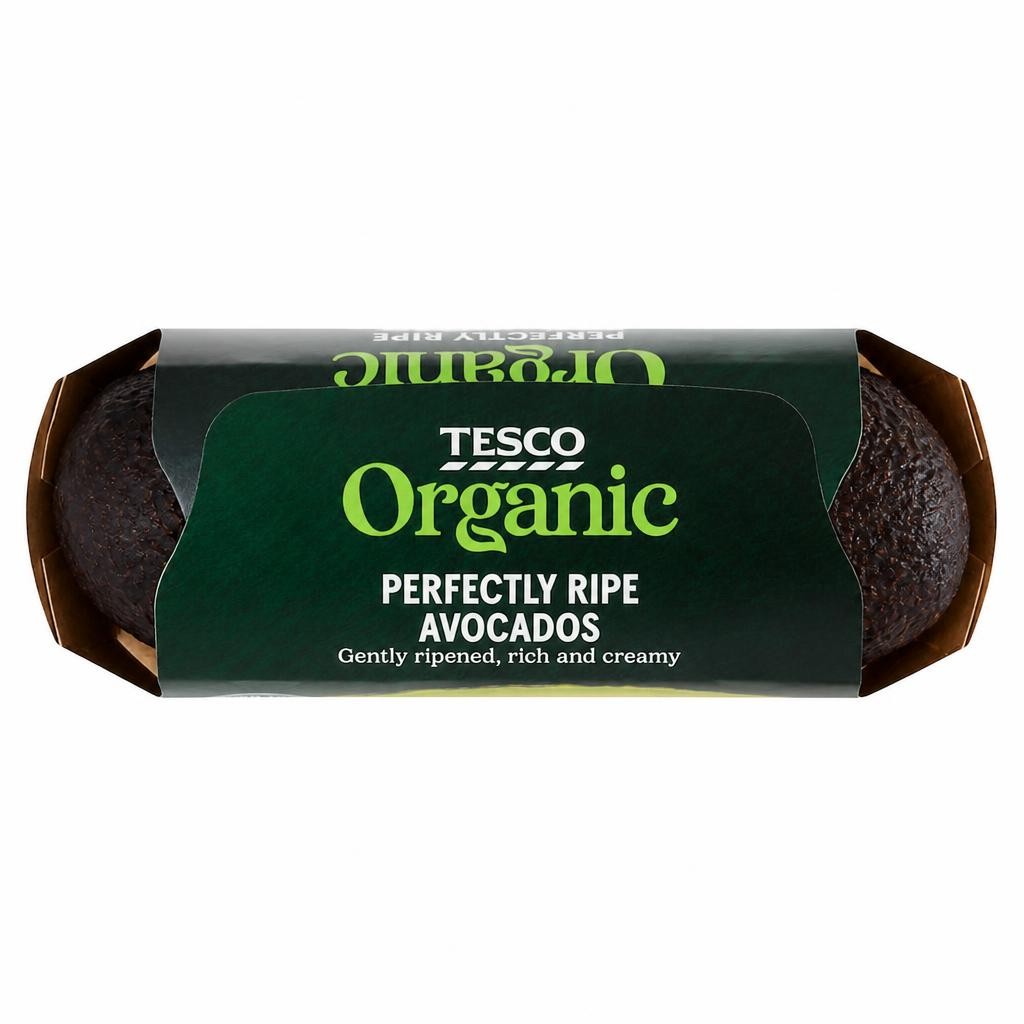 Tesco Organic Ripe & Ready Avocados Minimum 2 Pack