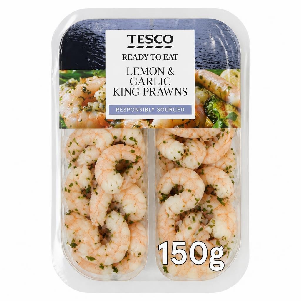 Tesco Lemon & Garlic King Prawns 150G