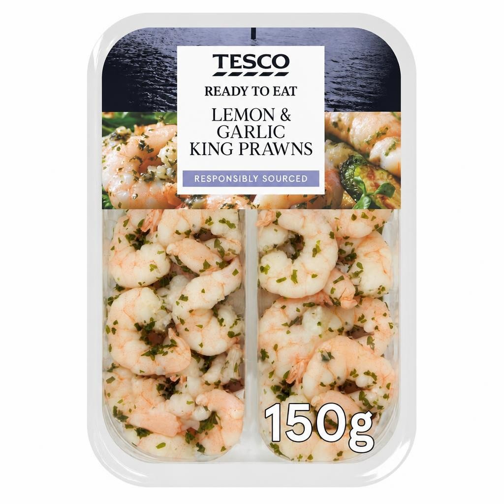 Tesco Lemon & Garlic King Prawns 150G