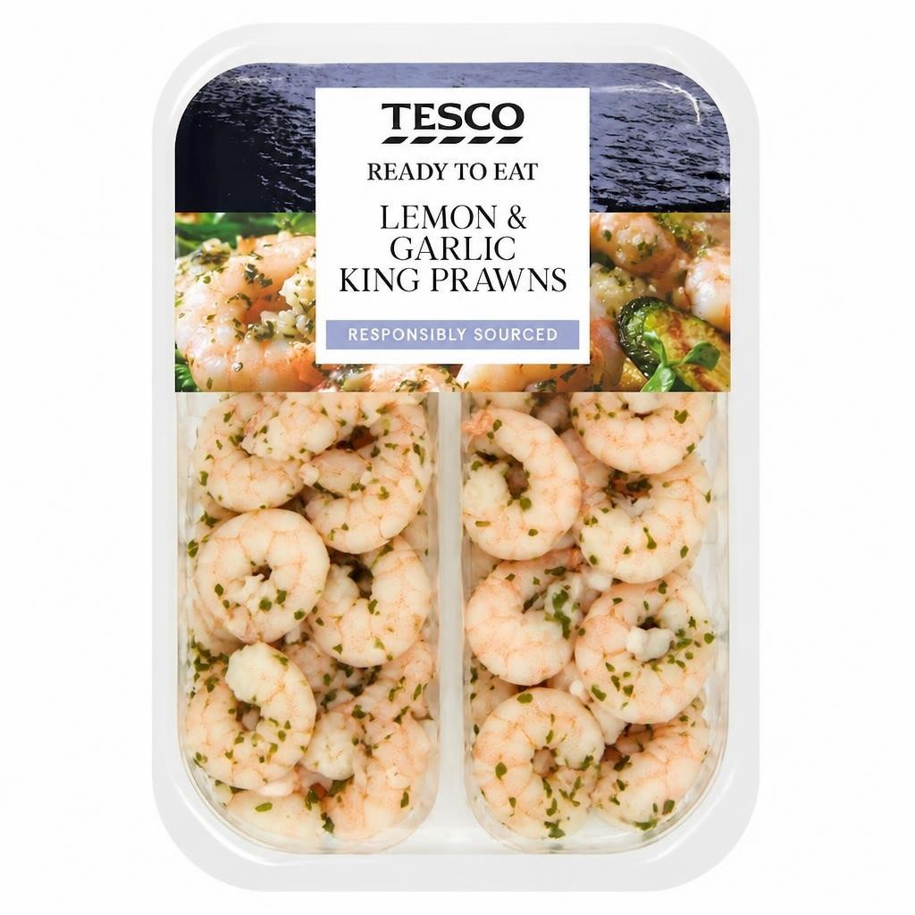 Tesco Lemon & Garlic King Prawns 150G