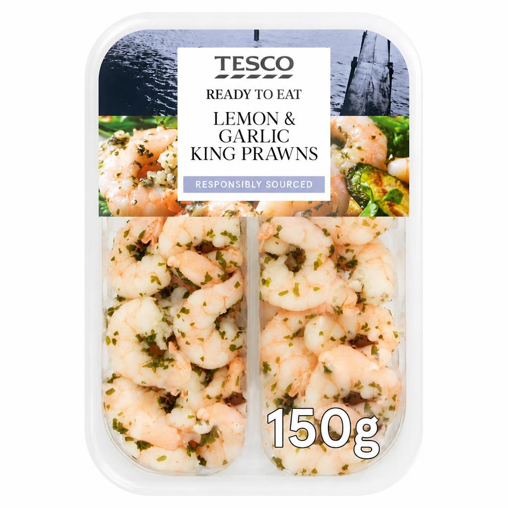 Tesco Lemon & Garlic King Prawns 150G