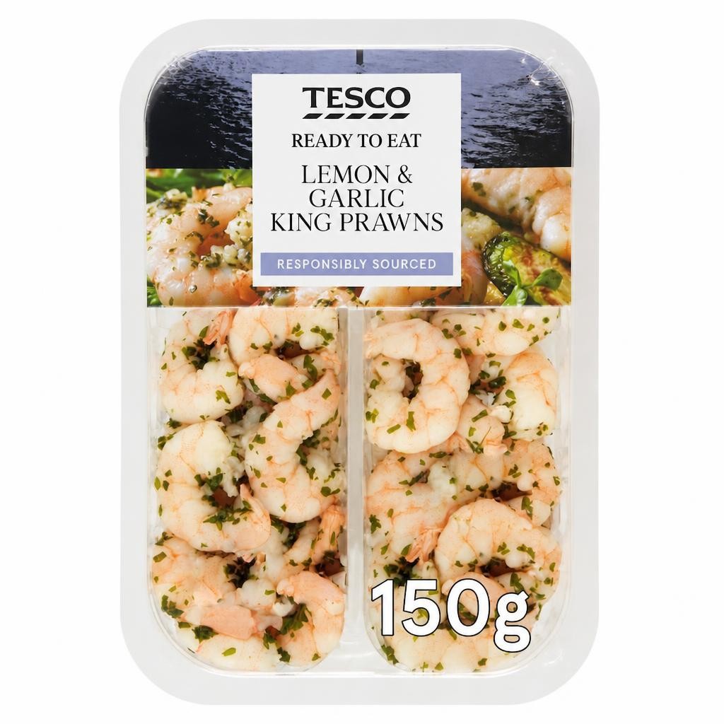 Tesco Lemon & Garlic King Prawns 150G