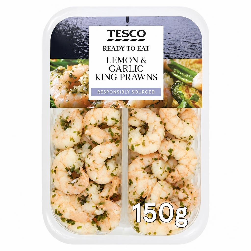Tesco Lemon & Garlic King Prawns 150G