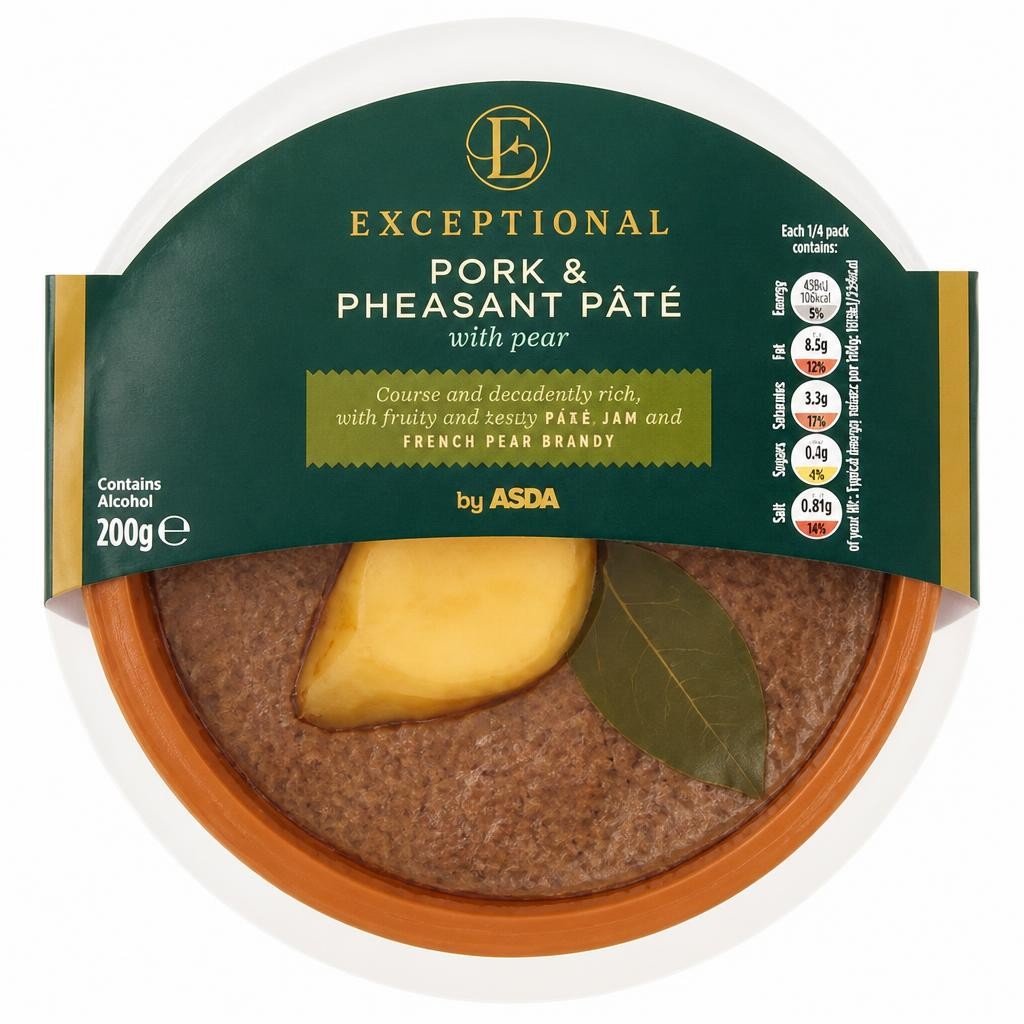 Exceptional by ASDA Pork & Pheasant Pâté with Pear 200g
