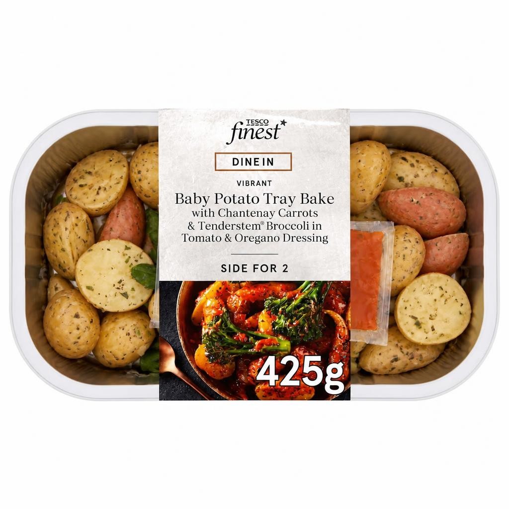 Tesco Finest Baby Potato Tray Bake With Chantenay Carrots 425g