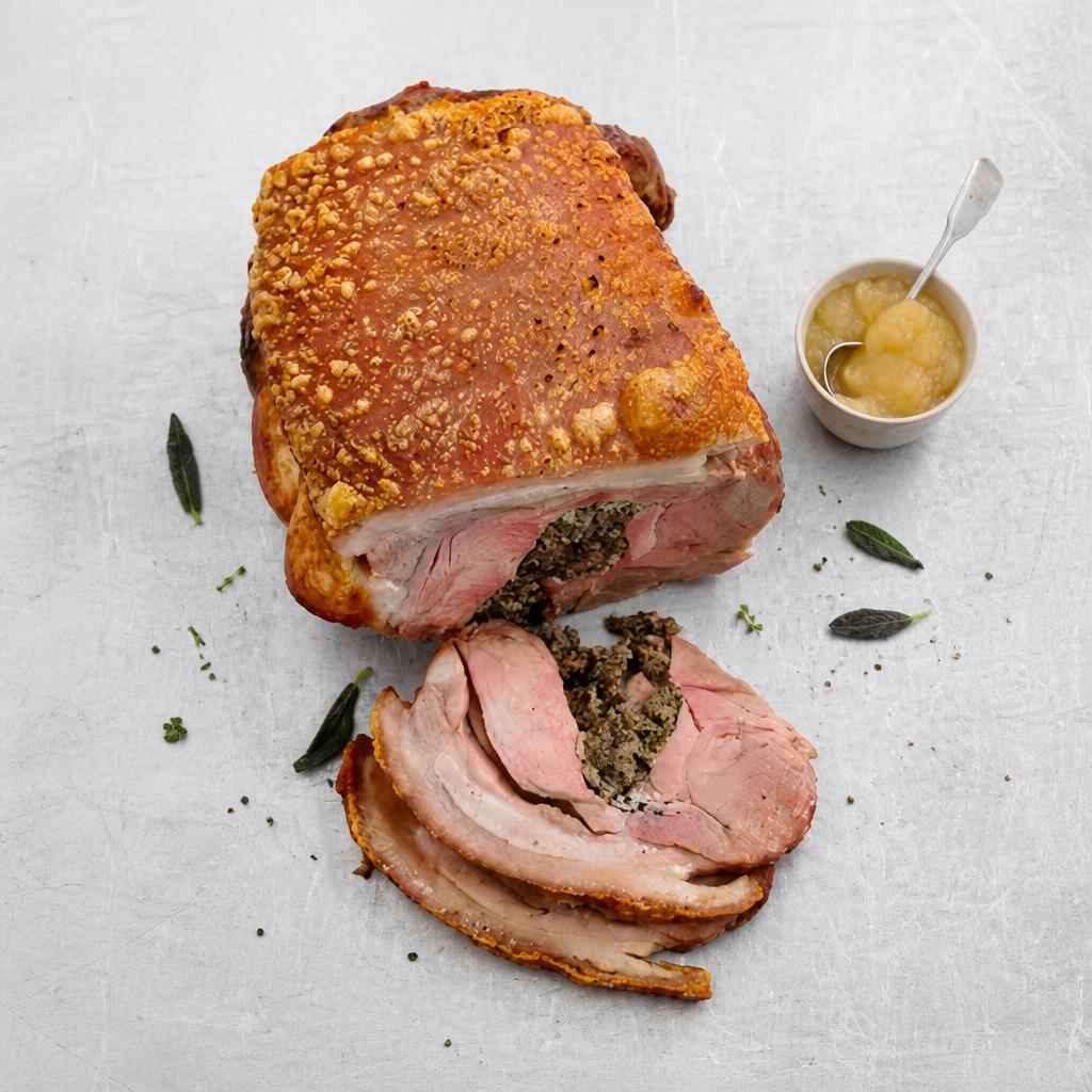 No.1 Free Range British Pork Hog Roast with Sage & Onion Stuffing and Apple Sauce