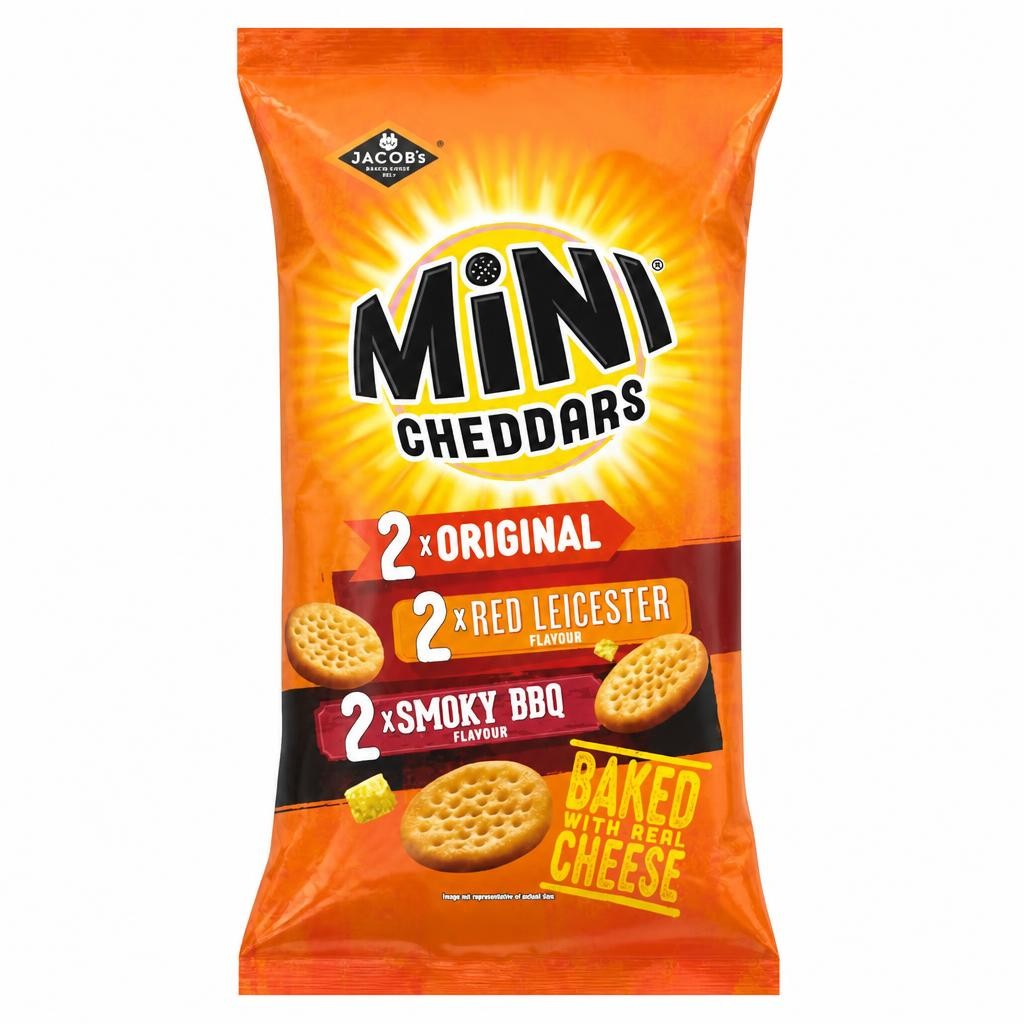 Jacob's Mini Cheddars Variety Multipack Snacks 6x23g