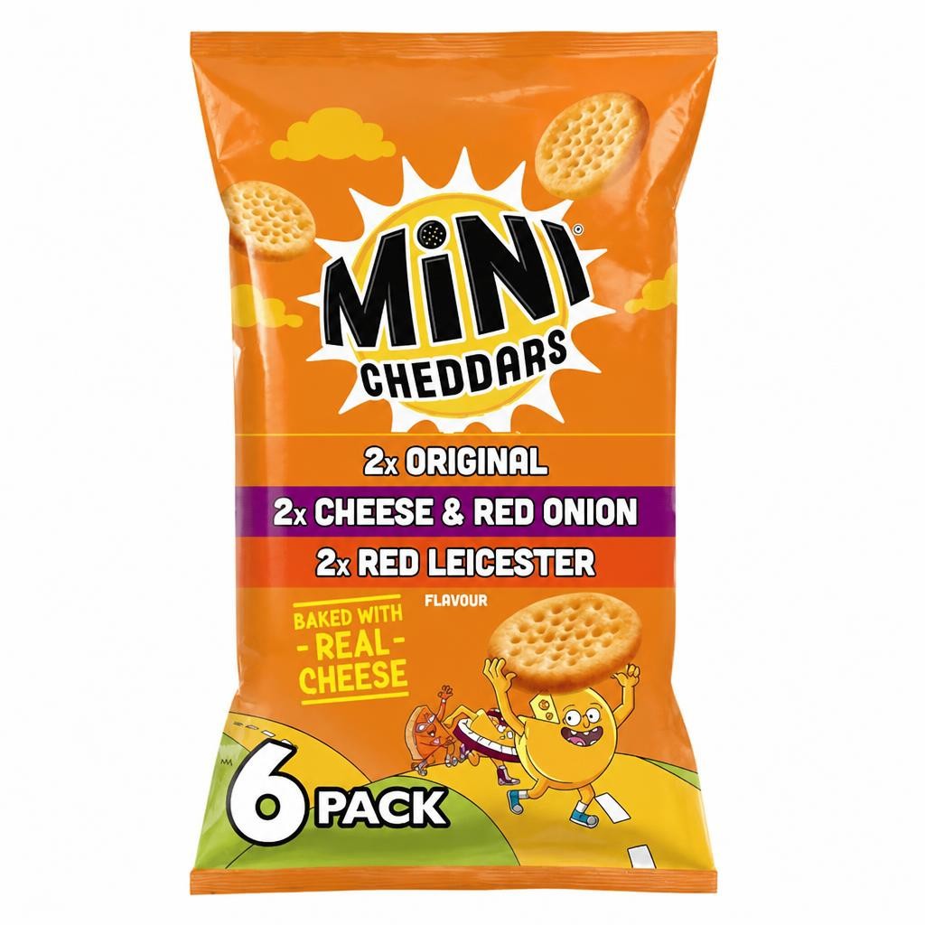 Jacob's Mini Cheddars Variety Multipack Snacks 6x23g