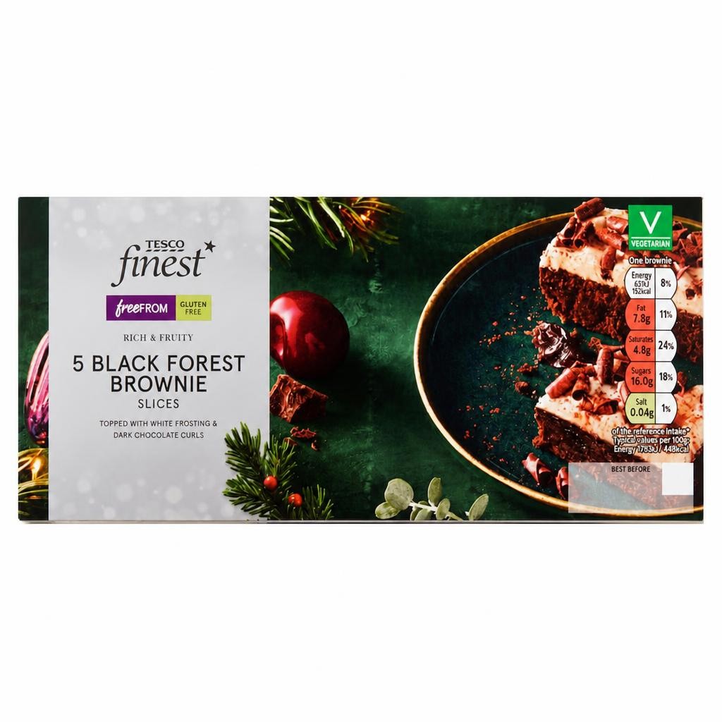 Tesco Free From Finest5  Black Forest Brownie 170g