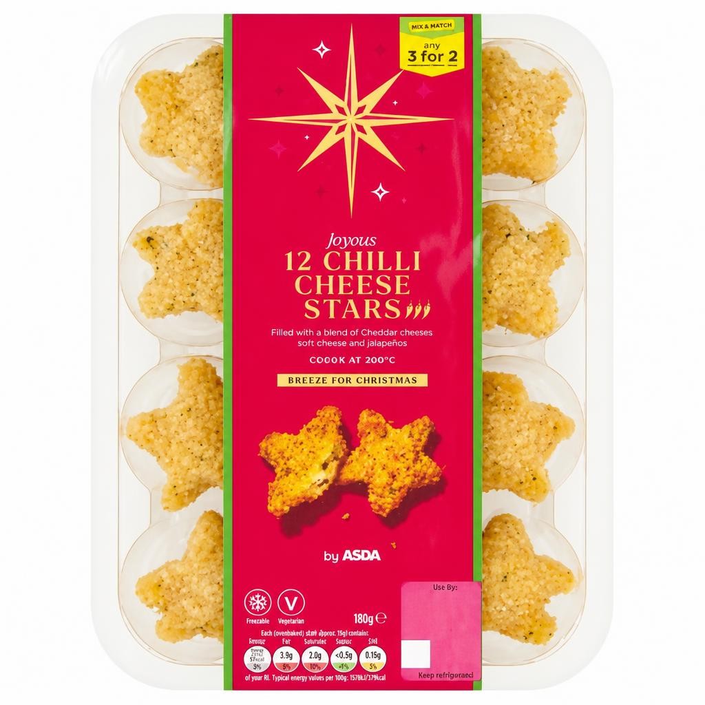 ASDA Joyous 12 Chilli Cheese Stars 180g