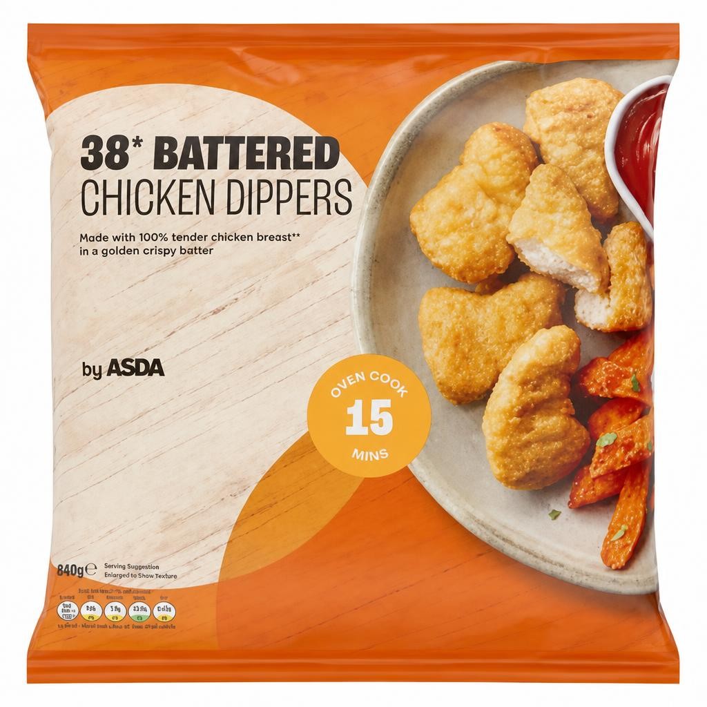 ASDA 38 Battered Chicken Dippers 684g