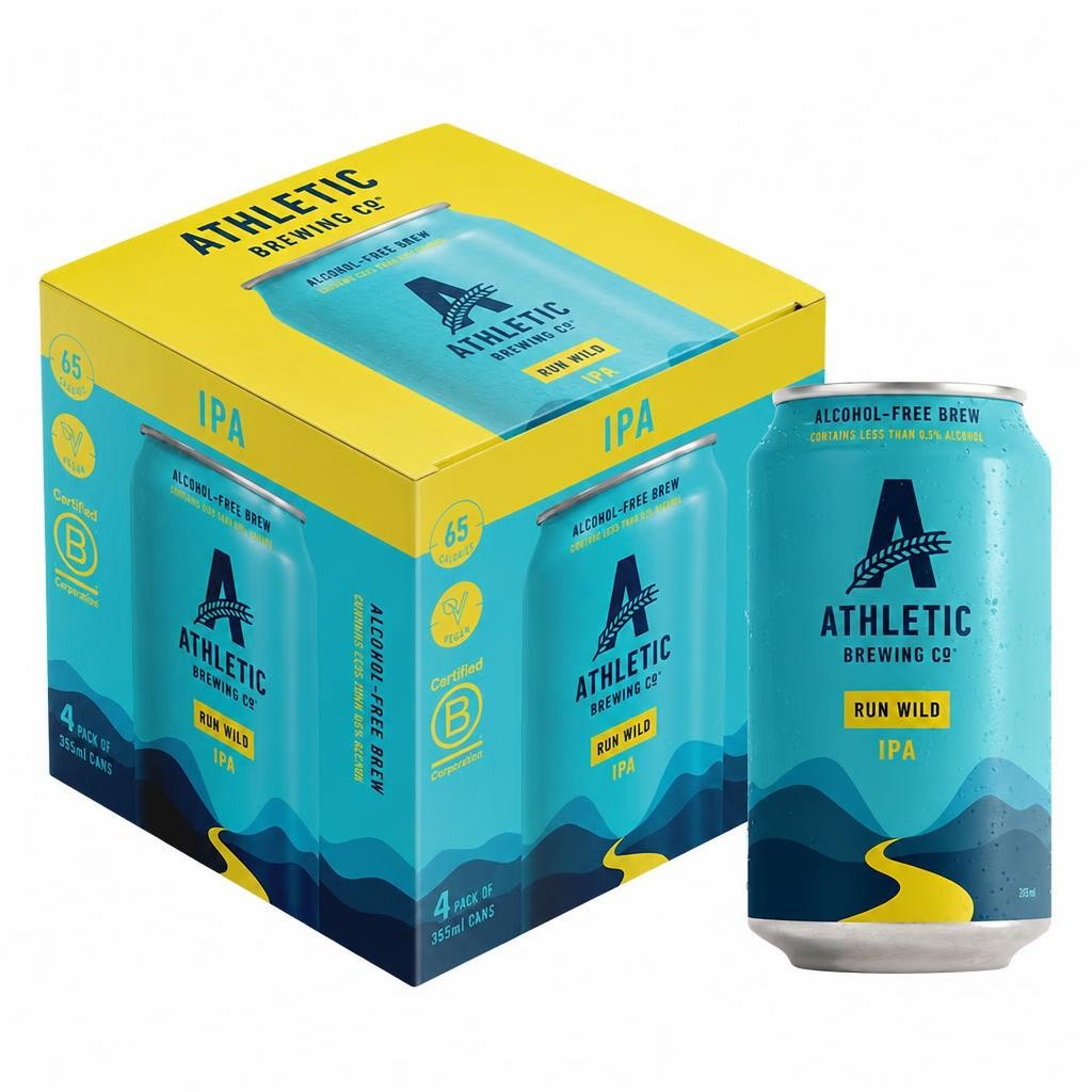 Athletic Brewing Co. Run Wild Alcohol Free Ipa 4X355ml