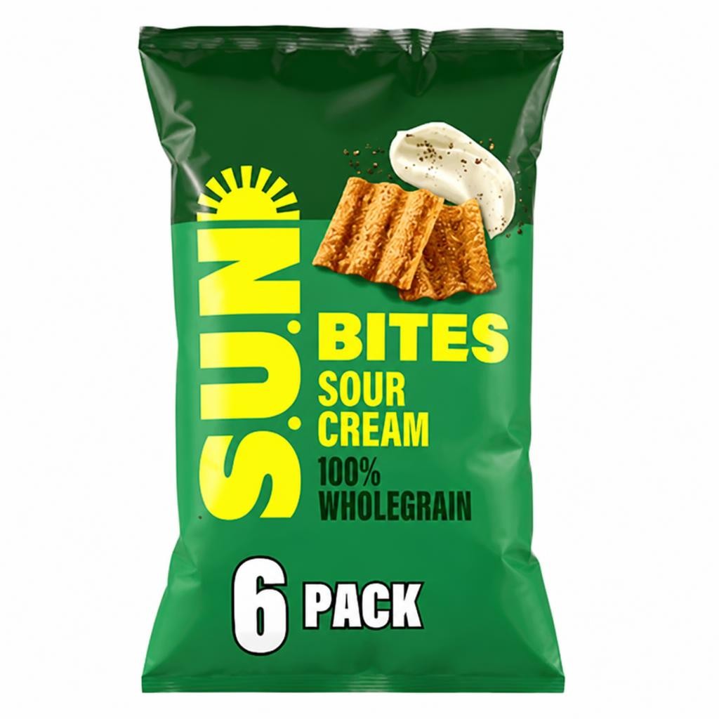 Sunbites Sour Cream & Cracked Black Pepper Multipack Snacks Crisps