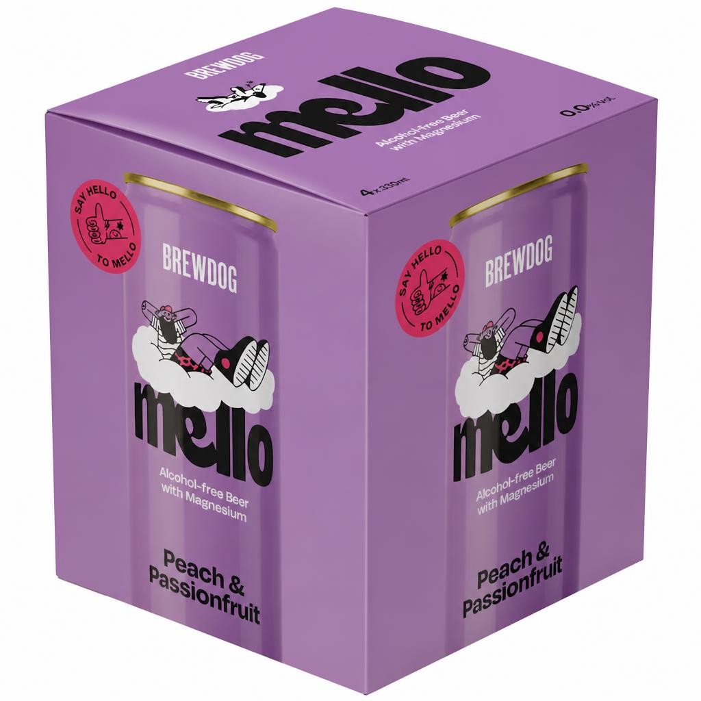 BrewDog Mello Peach and Passionfruit 4 x330ml