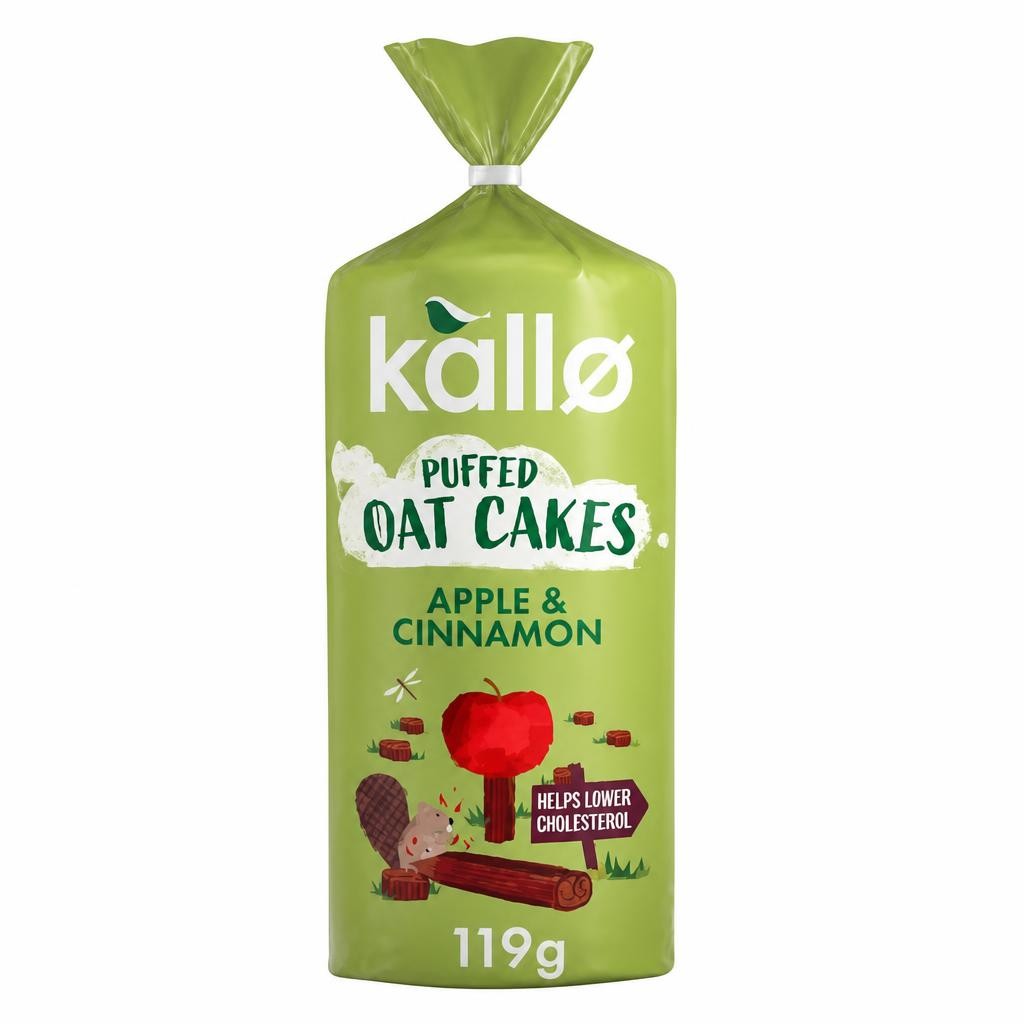 Kallo Apple & Cinnamon Puffed Oat Cakes