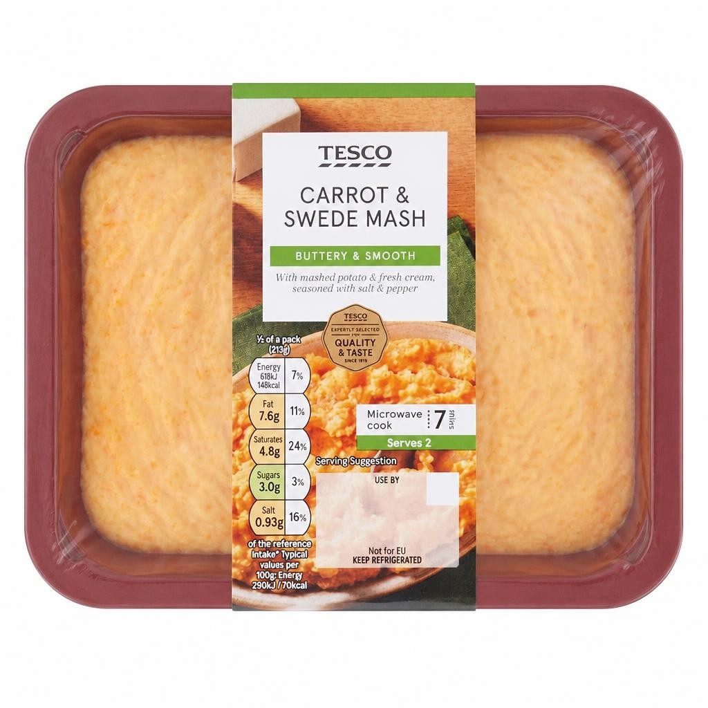 Tesco Carrot & Swede Mash 450G