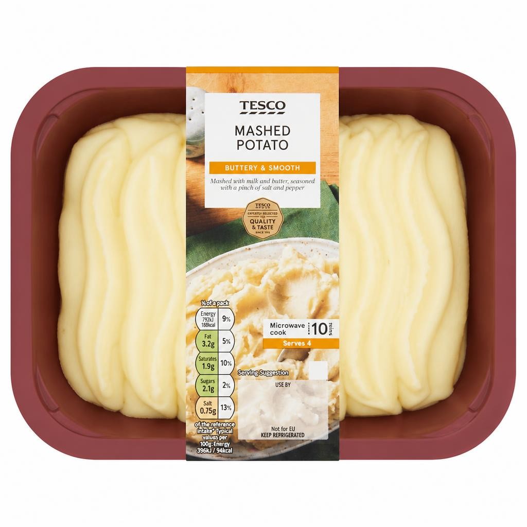 Tesco Fresh Mashed Potato 800G