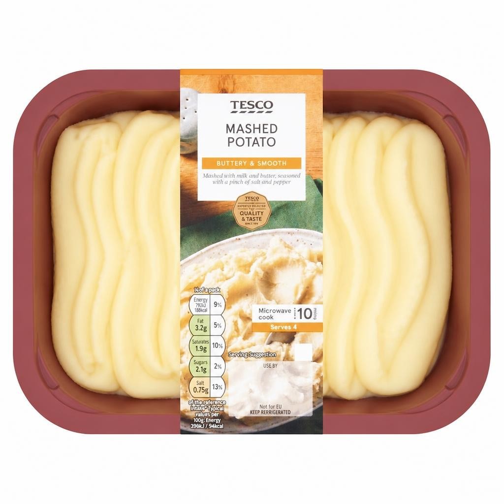 Tesco Fresh Mashed Potato 800G